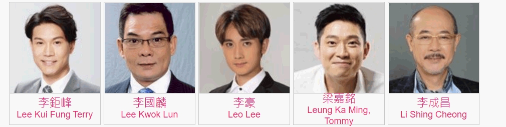 Ming仔已被列入男藝人名單。TVB官網截圖
