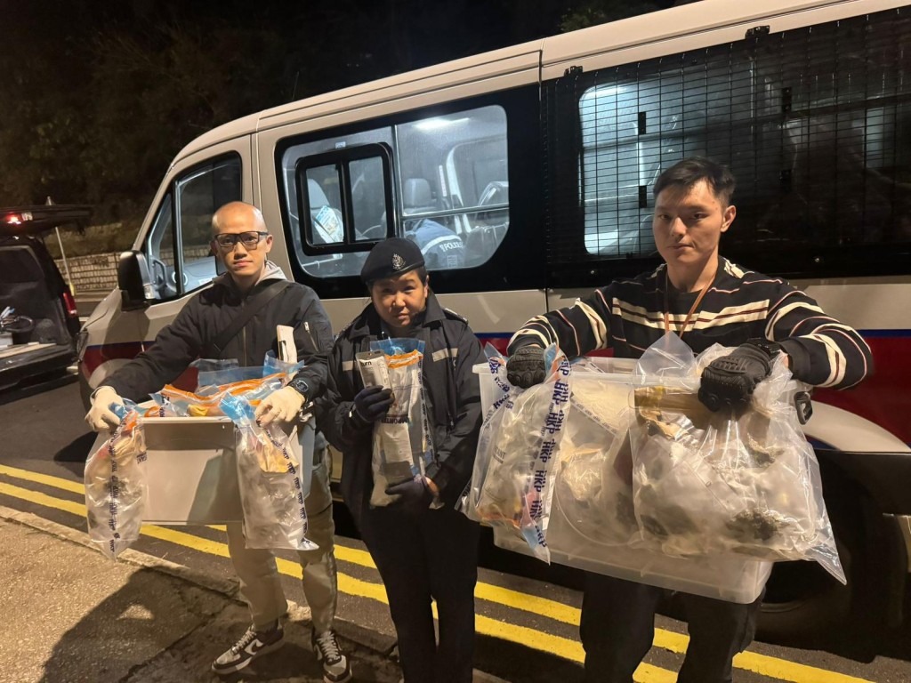 行動中檢獲的毒品總市值共約57萬元。警方圖片