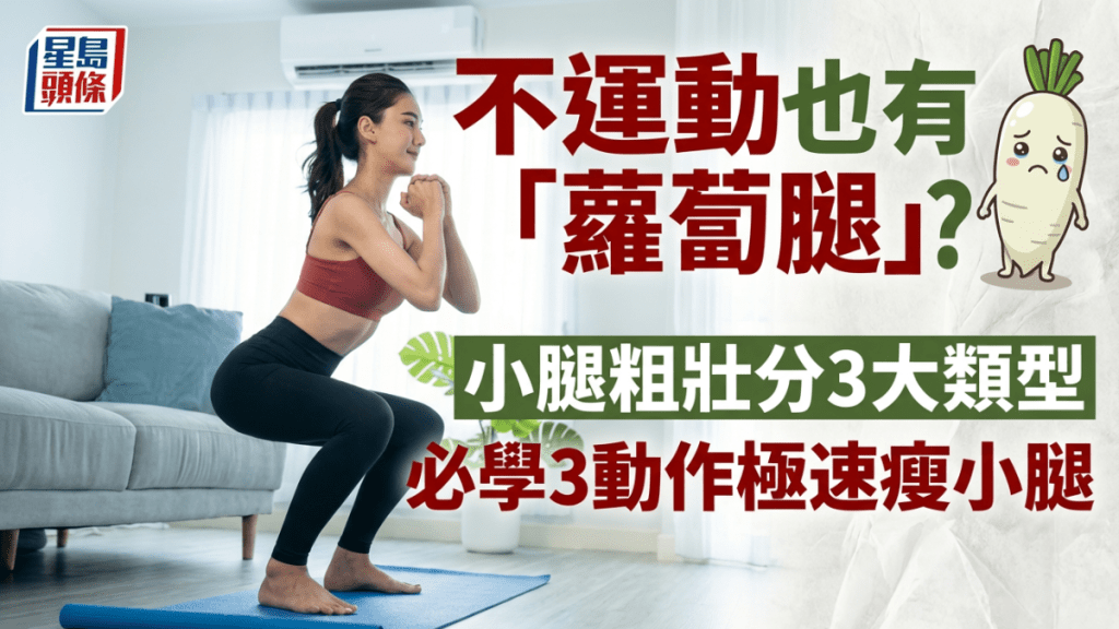 不運動也有「蘿蔔腿」？小腿粗壯分3大類型 專家教3動作極速瘦小腿