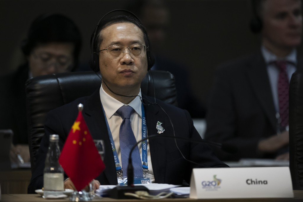 中国外交部副部长马朝旭出席G20会议。美联社