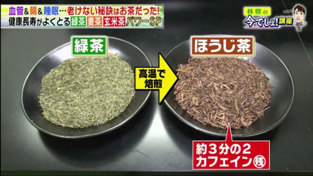 長壽茶｜日本專家推介5大長壽茶 ：玄米茶 （圖片來源：《林修の今でしょ！講座》影片截圖）