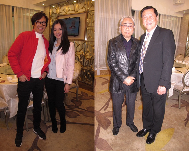 健仔與香港代表佳麗2號王曉敏、林建名與伍小平。