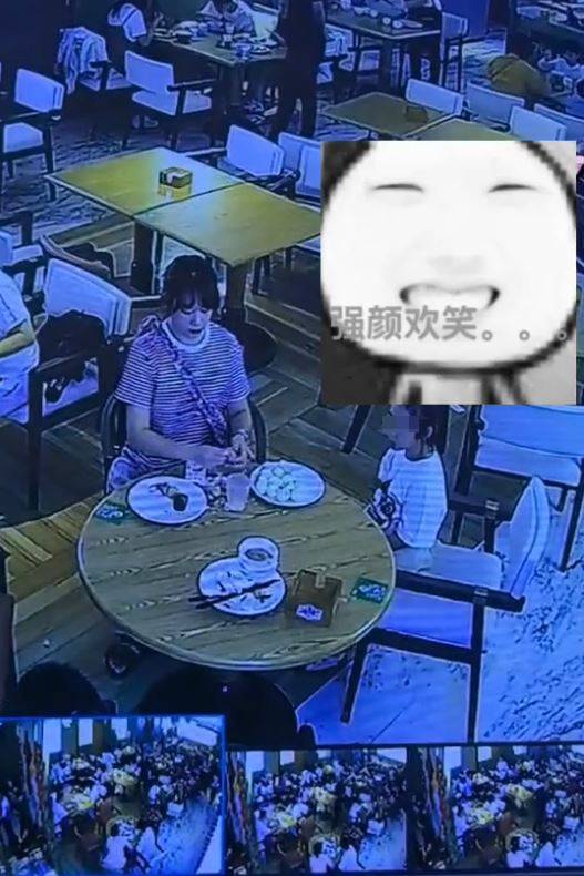 熊媽媽吃免費自助餐被阻止帶走食物，一怒下在女兒面對捏爛20隻雞蛋。微博