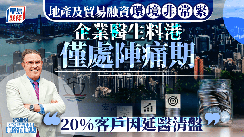 地產及貿易融資環境非常緊 企業醫生料港僅處陣痛期 「20%客戶因延醫清盤」