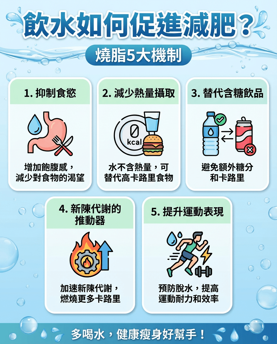 饮水促进减肥烧脂5大机制 饮水促进减肥烧脂5大机制