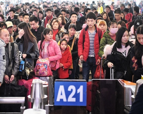 廣州南站春運客量預計超過2000萬人次。網上圖片
