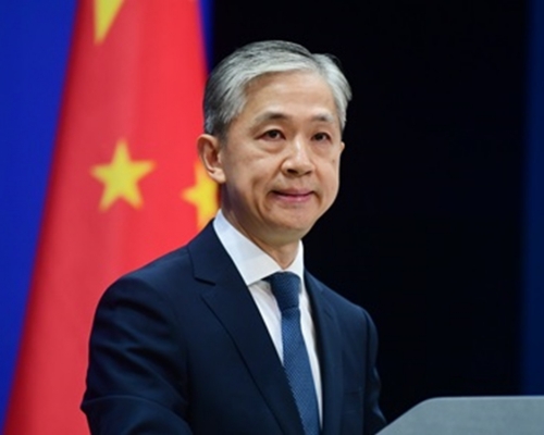 汪文斌表示,堅決反對美方與台灣地區官方往來和軍事聯繫。資料圖片