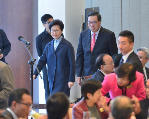 梁君彦宴请林郑月娥及政府官员。