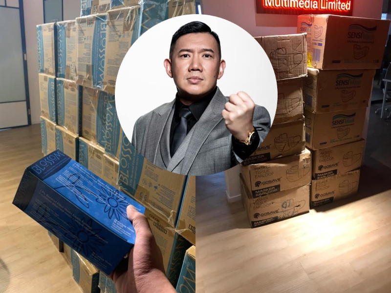 杜汶澤訂購口罩及搓手液。