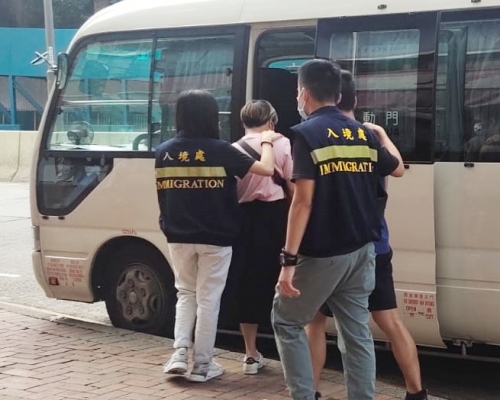 入境處反非法勞工行動拘13人。 政府提供