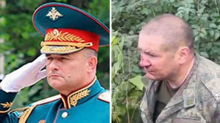 烏軍在哈爾科夫俘獲的一名俄軍中校(右)，被認出疑似是西切沃伊中將(左)。網上圖片