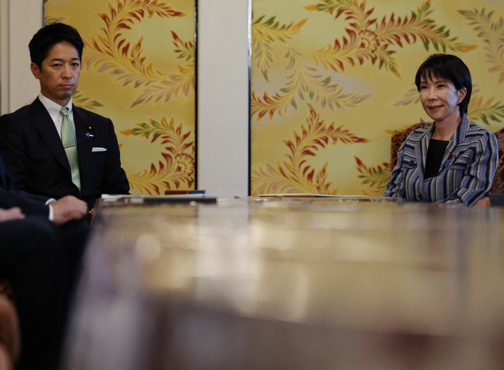 自民黨日前與維新會會談。路透社