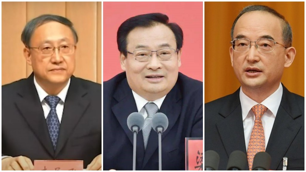 李邑飛、梁言順、黃強(左至右)分別出任寧夏、安徽和吉林書記。