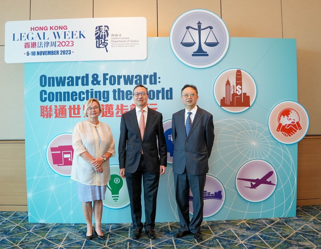 林定國表示，香港作為國際法律和爭議解決服務中心，政府致力深化調解文化。林定國FB圖片