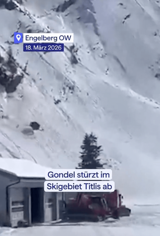 有目擊者拍攝到車廂失控沿山坡翻滾的情景。 有目擊者拍攝到車廂失控沿山坡翻滾的情景。