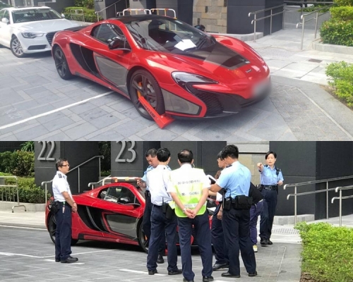 車主質疑保安鎖車弄花了車輪。
