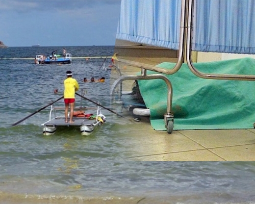 西貢清水灣二灘浮台附近，浮潛客海底驚見男屍。林思明攝