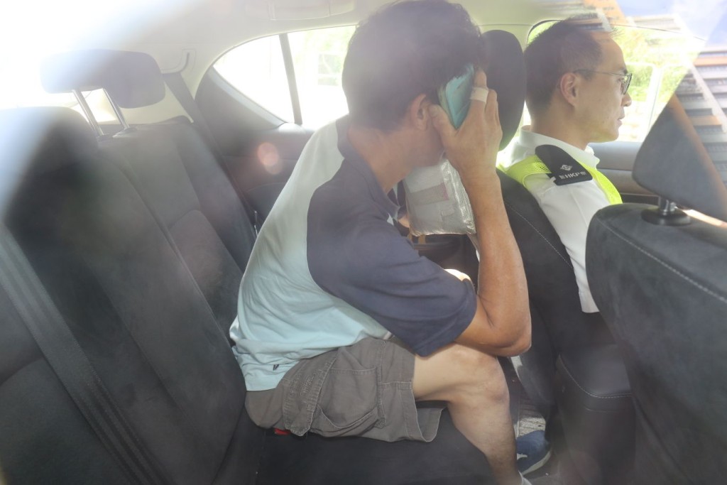 警方拘捕涉案貨車司機。林思明攝