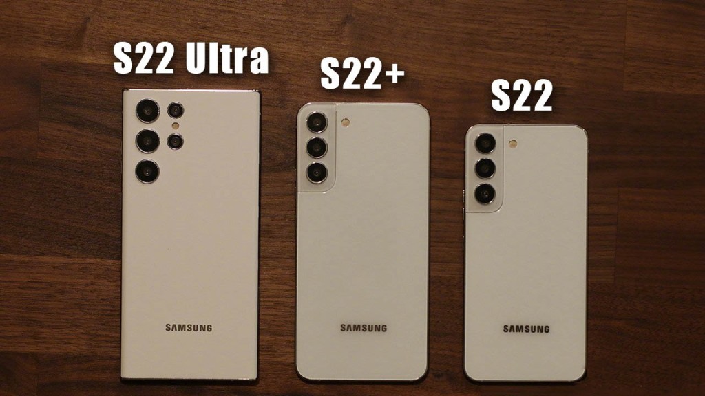 Galaxy S22系列繼續有S22、S22+及S22 Ultra三款型號。