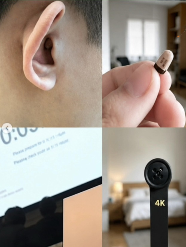 本次作案「神器」,鈕扣CAM和隱形耳機。Foreign Fillagadu@instagram 本次作案「神器」,鈕扣CAM和隱形耳機。Foreign Fillagadu@instagram