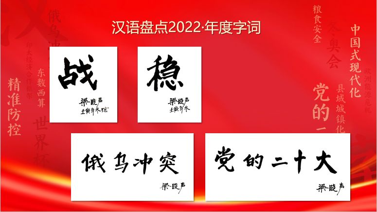 漢語盤點2022年度字詞揭曉。