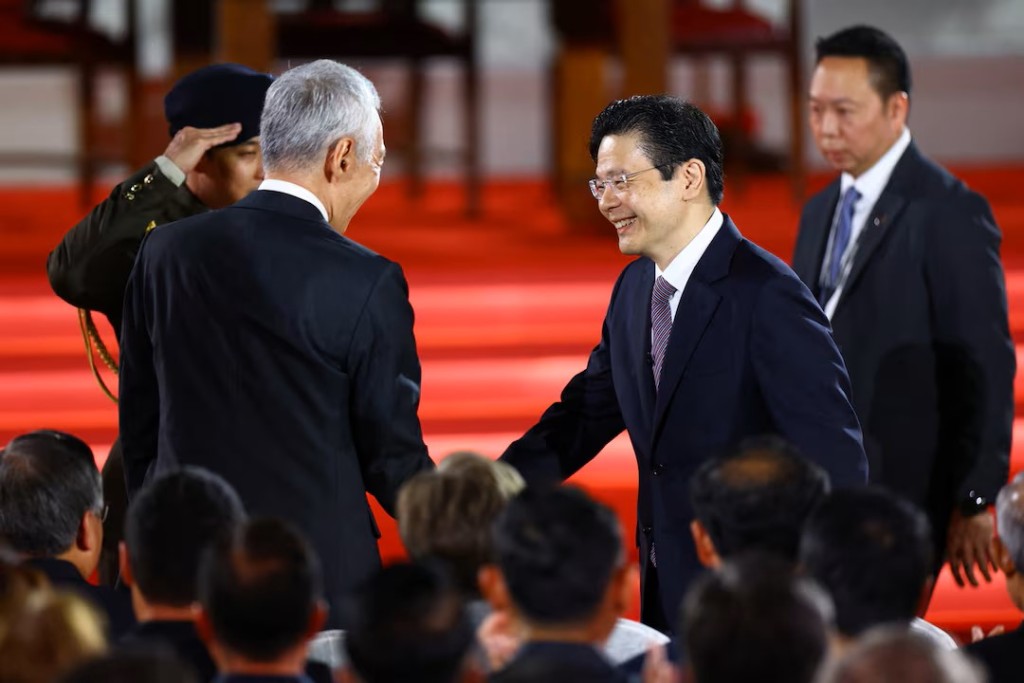 黃循財出身平民，15日晚宣誓就任新加坡總理。路透社