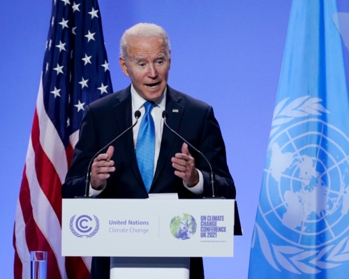 拜登批评中俄领导人未有亲身出席气候峰会是重大错误。AP图片