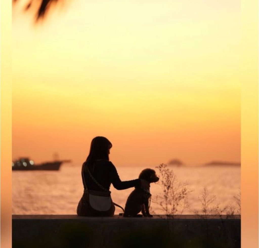 丁小姐與蝦哈合照成為她的回憶。