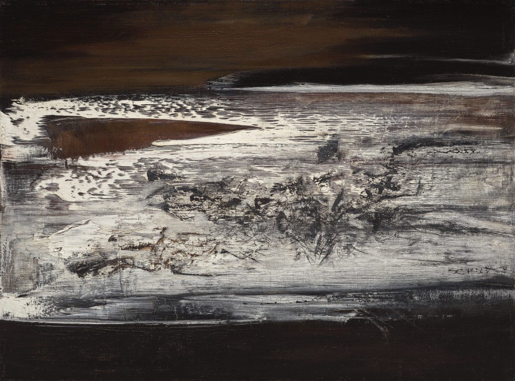 趙無極（1920-2013） 《18.03.63》 1963年作 油彩 畫布（60×81厘米） 款識： 無極ZAO（右中）；ZAO Wou-Ki 18.3.63.（畫背） 估價：11,000,000-18,000,000港元