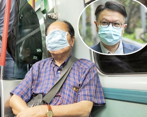 本港連續8日感染宗數突破3位數,許樹昌(小圖)形容確診數字處於橫行階段且有下降趨勢。資料圖片