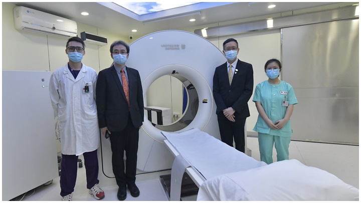 醫管局今日在落馬洲中央援港應急醫院舉行「日間放射診斷服務先導計畫」介紹會。陳極彰攝
