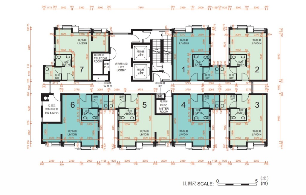 根据启朗苑平面图，原先间隔为开放式单位，无房户型，厨房亦非开放式厨房而是梗厨。