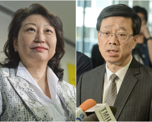 鄭若驊（左）及李家超（右）下午將會召開記者會。資料圖片