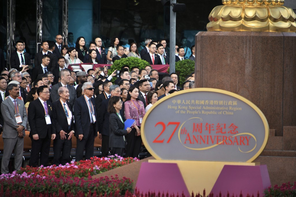 7.1特區政府慶回歸27周年升旗儀式。陳浩元攝
