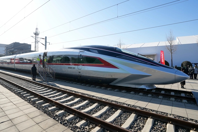CR450AF動車組樣車。新華社
