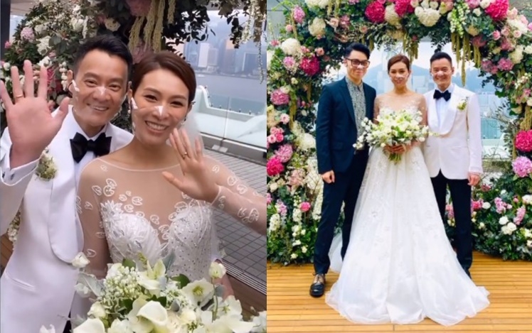 Queenie前日同心臟科醫生Jason於半島酒店舉行婚禮。