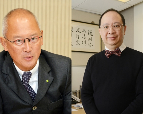 左:蔡永忠,右為梁憲孫。資料圖片