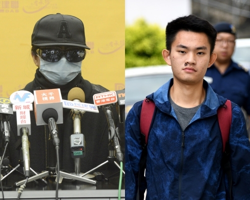 潘曉穎母親(左)冀陳同佳(右)承擔刑事責任。 資料圖片