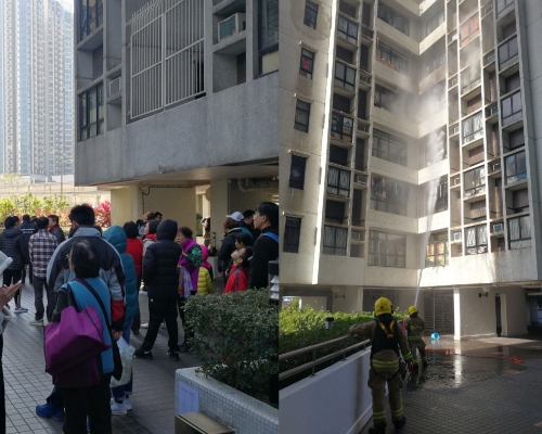 消防到場灌救。梁國峰攝