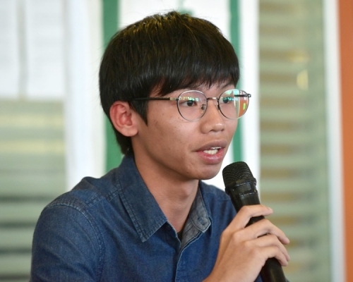 學生動源前召集人鍾翰林被捕。資料圖片