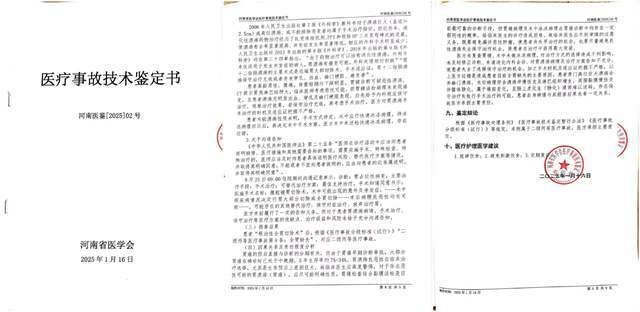 2025年1月,河南省醫學會出具的鑒定。 2025年1月,河南省醫學會出具的鑒定。