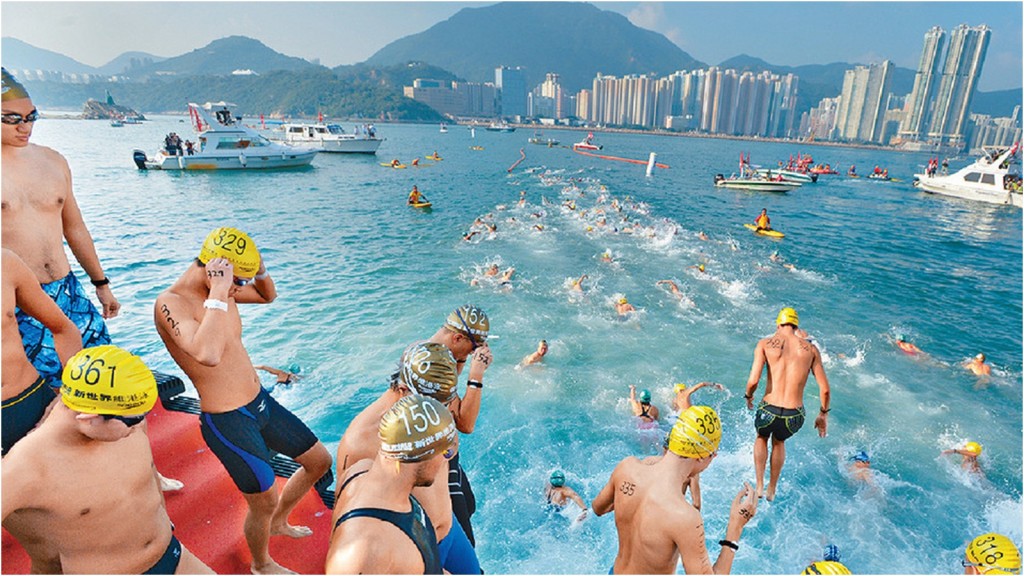 維港泳獲通行，1500名額今日報名。資料圖片
