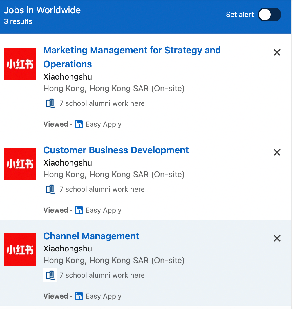 翻查招聘网站LinkedIn，小红书在香港正聘请3个职位，包括战略运营、客户业务和频道经理。