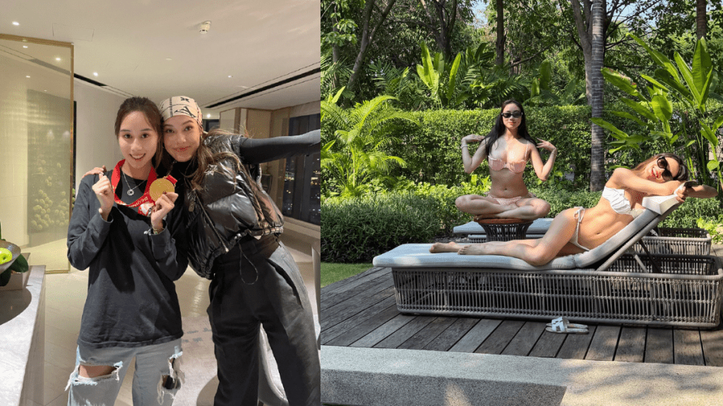何超欣、谷愛凌穿火辣比堅尼解放好身材  名媛與體壇女神性感對決  大晒跨界別閨密情