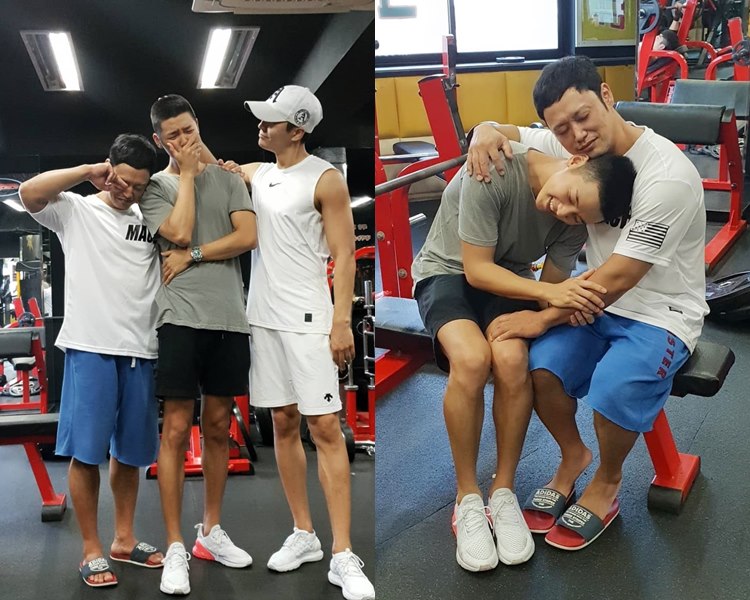 姜敏赫扮喊向前辈道别。（网图）