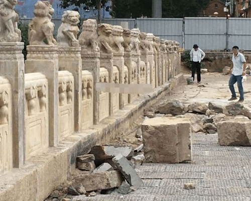 衡水安濟橋在修繕後，失去歷史痕跡。網圖