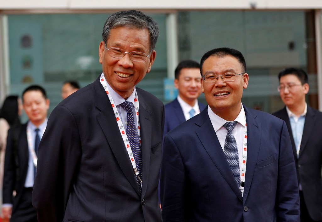 中国财政部长刘昆与副部长王东卫出席G20峰会。 路透社