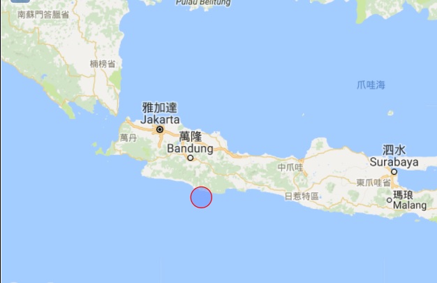 天文台录得印尼雅加达之东南偏南约230公里发生7级地震。