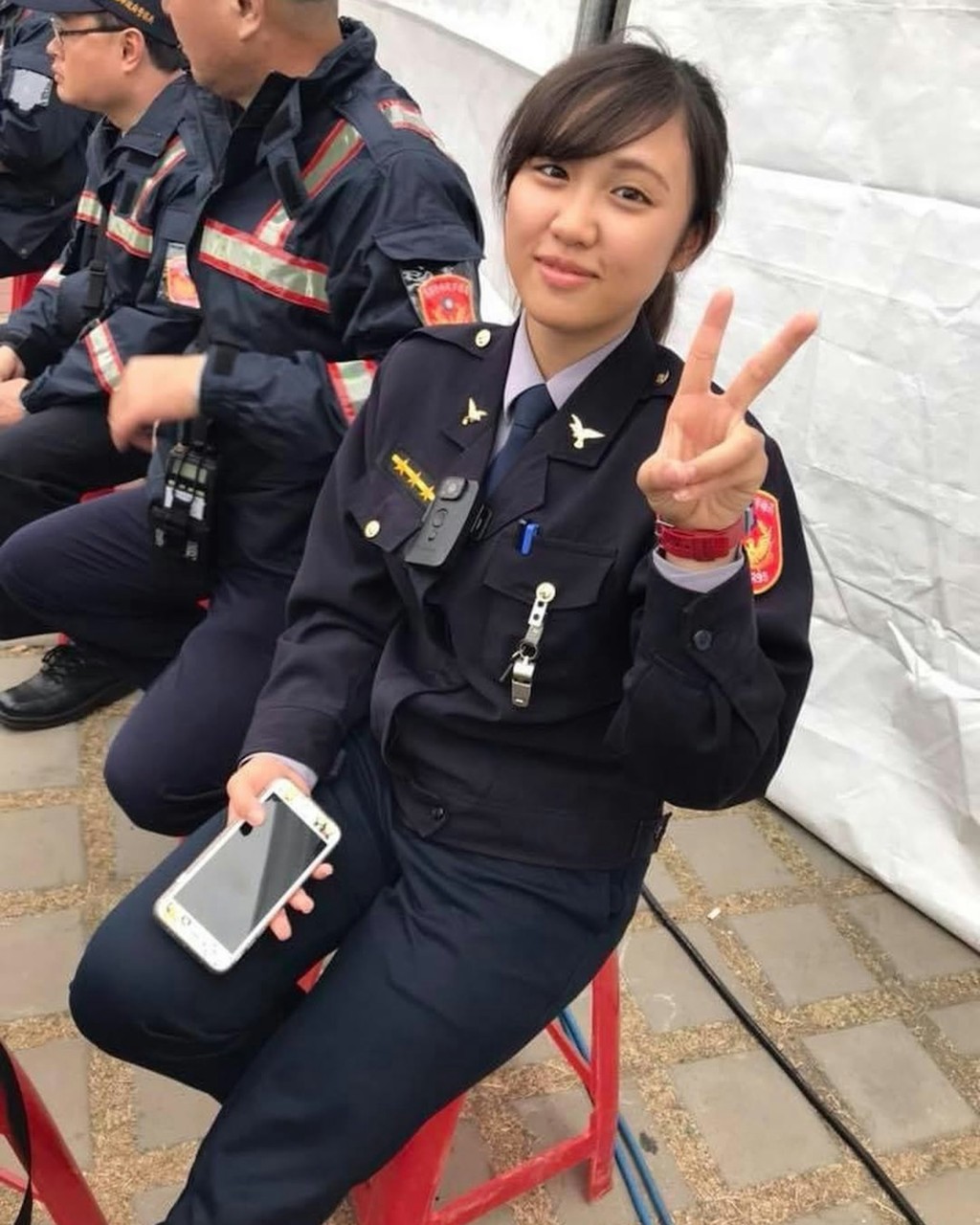 高雄女警蔡玉貝在網上人氣很高。IG