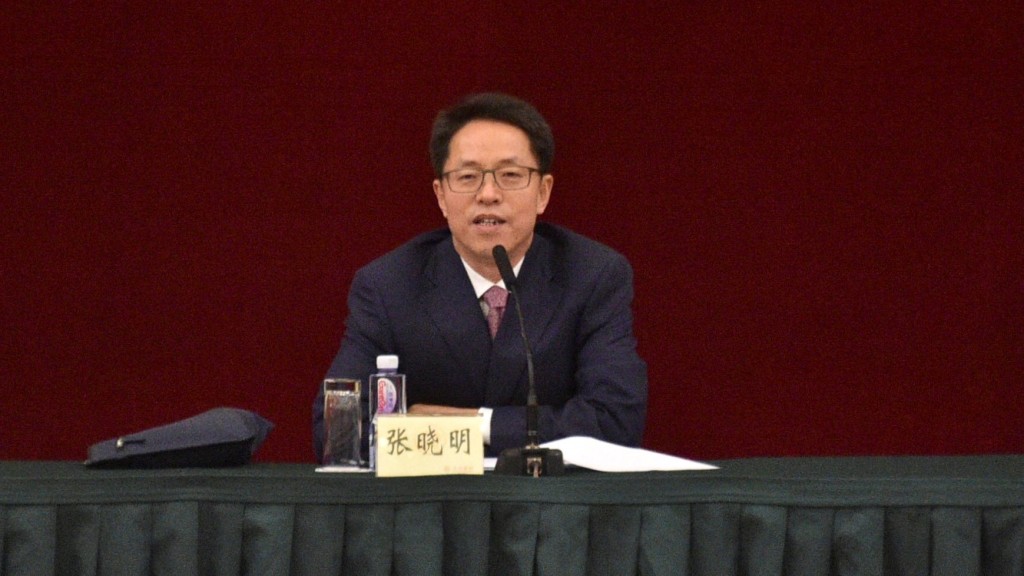 港澳辦常務副主任張曉明。資料圖片